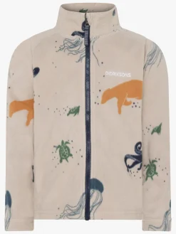 Børn Didriksons Fleecetøj-Monte Fleecetrøje, Winter Ocean Multi