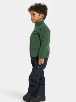 Børn Didriksons Fleecetøj-Muskot  Vindtæt Vindtæt Fleecetrøje, Pine Green