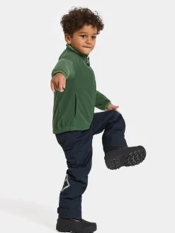 Børn Didriksons Fleecetøj-Muskot  Vindtæt Vindtæt Fleecetrøje, Pine Green