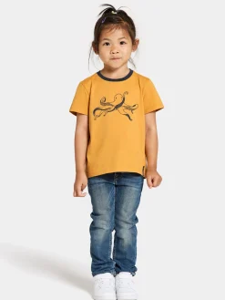 Børn Didriksons Overdele-Mynta T-shirt, Dark Pollen