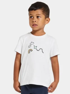 Overdele|Didriksons Mynta T-shirt, Snow White Hvid/Flerfarvet