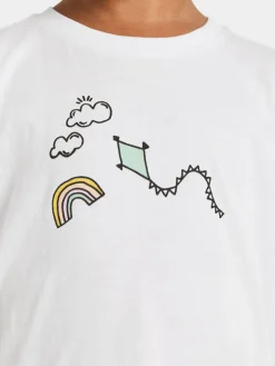 Overdele|Didriksons Mynta T-shirt, Snow White Hvid/Flerfarvet