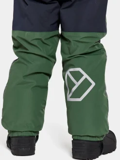 Børn Didriksons Termotøj|Vintertøj-Narvi Overtræksbukser, Pine Green