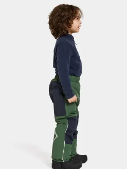 Børn Didriksons Termotøj|Vintertøj-Narvi Overtræksbukser, Pine Green