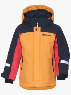 Vintertøj|Didriksons Neptun Vinterjakke, Fire Yellow Gul/Rød/Sort