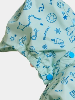 Overtøj|Didriksons Norma Skaljakke, Doodle Pale Mint Blå