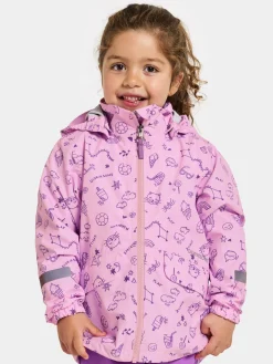 Børn Didriksons Overtøj-Norma Skaljakke, Doodle Orchid Pink