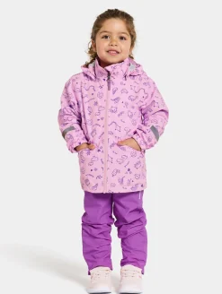 Børn Didriksons Overtøj-Norma Skaljakke, Doodle Orchid Pink