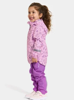 Børn Didriksons Overtøj-Norma Skaljakke, Doodle Orchid Pink