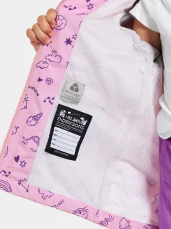 Børn Didriksons Overtøj-Norma Skaljakke, Doodle Orchid Pink