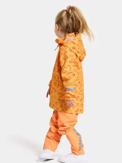 Overtøj|Didriksons Norma Skaljakke, Doodle Papaya Orange Orange/Lyserød