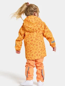 Overtøj|Didriksons Norma Skaljakke, Doodle Papaya Orange Orange/Lyserød