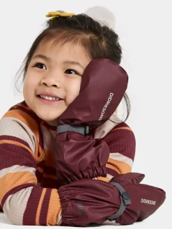 Børn Didriksons Regntøj|Tilbehør-Pileglove Forede Regnvanter, Anemon Red