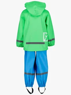 Regntøj|Didriksons Slaskeman Regnsæt, Frog Green Grøn/Blå