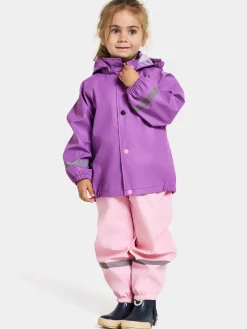 Regntøj|Didriksons Slaskeman Regnsæt, Tulip Purple Lilla/Lyserød