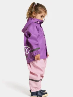 Regntøj|Didriksons Slaskeman Regnsæt, Tulip Purple Lilla/Lyserød