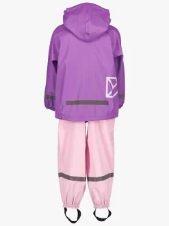Regntøj|Didriksons Slaskeman Regnsæt, Tulip Purple Lilla/Lyserød