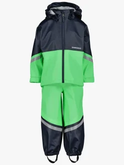 Regntøj|Didriksons Waterman Regnsæt, Navy Blå/Grøn