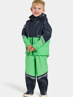 Regntøj|Didriksons Waterman Regnsæt, Navy Blå/Grøn