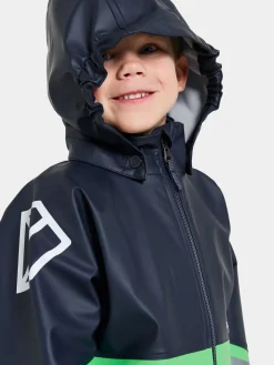 Regntøj|Didriksons Waterman Regnsæt, Navy Blå/Grøn