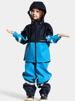 Regntøj|Didriksons Waterman Regnsæt, Sharp Blue Blå/Sort