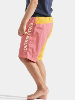 Uv & Strand|Didriksons Wavy Badebukser, Soft Rose Lyserød/Gul