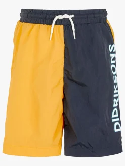 Uv & Strand|Didriksons Wavy Badebukser, Navy Blå/Gul