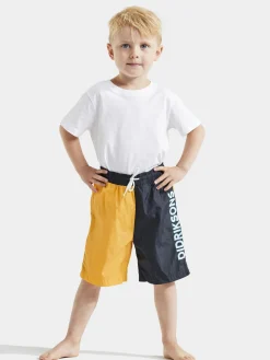 Uv & Strand|Didriksons Wavy Badebukser, Navy Blå/Gul