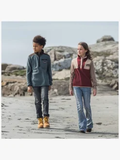 Fleecetøj|Didriksons Yokto Fleecetrøje, Anemon Red Rød/Beige