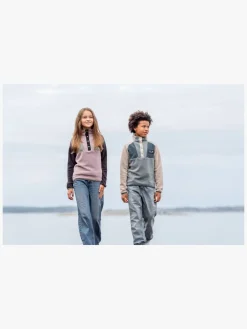 Fleecetøj|Didriksons Yokto Fleecetrøje, Dusty lilac Grøn/Lilla/Sort