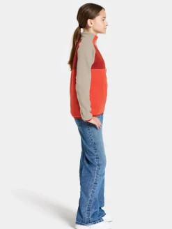 Fleecetøj|Didriksons Yokto Fleecetrøje, Light Mars Red Rød