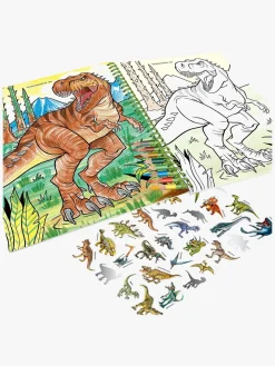 Kreativt Legetøj|DinoWorld Dino World Malebog med Farveblyanter