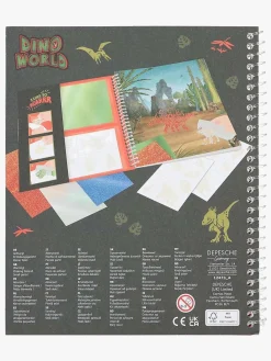 DinoWorld Kreativt Legetøj-Dino World Stick & Shine Malebog