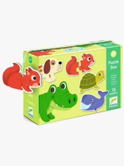 Spil & Puslespil|Djeco Duo Puslespil Dyr 20 Brikker Flerfarvet
