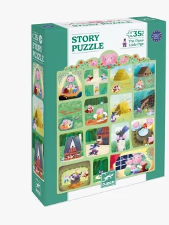 Spil & Puslespil|Djeco Puslespilssæt De Tre Små Grise 35 Brikker