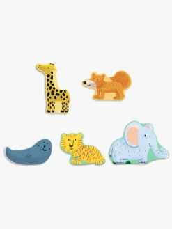 Spil & Puslespil|Djeco Træpuslespil Animo 22 Brikker Grøn/Blå/Brun