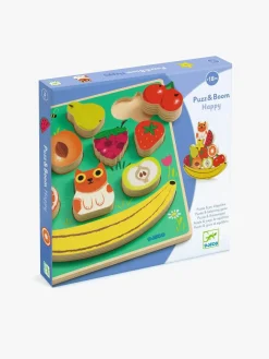 Spil & Puslespil|Djeco Træpuslespil Happy Puzz & Boom Flerfarvet