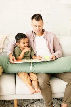 Graviditet|DockATot Cosset Graviditetspude, Emerald Chambray Grøn