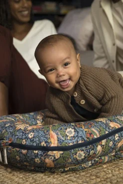 Børnesenge & Tilbehør|DockATot Deluxe+ Babynest, Strawberry Thief Grøn/Lyserød