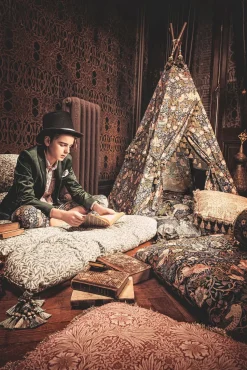 Børnesenge & Tilbehør|DockATot Futon Royal Madras, Strawberry Thief