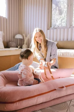 Børn DockATot Børnesenge & Tilbehør-Grand Babynest, Ginger Chambray