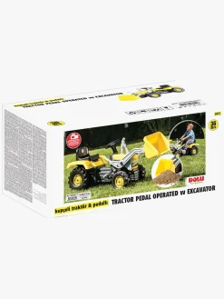 Pedal- & Gåbiler|DOLU Pedaltraktor, Gul