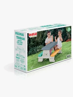 DOLU Udemøbler-Picnicbord til 4, Hvid/Blå