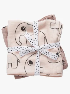 DoneByDeer Stofbleer, Nusseklude & Babytæpper-Done By Deer Contour Stofble 2-pak 70x70 cm, Lyserød