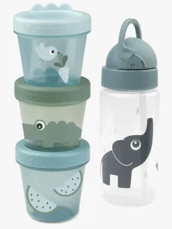 DoneByDeer Spisetid-Done By Deer Croco Madbeholder & Flaske, Green/Blue