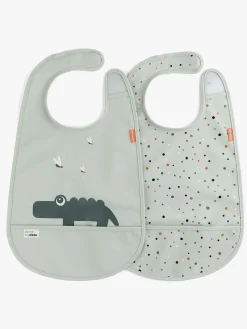 Spisetid|DoneByDeer Done By Deer Croco 2-pak Hagesmæk, Green Flerfarvet