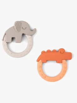 Babylegetøj|DoneByDeer Done By Deer Deer Friends Bideringe 2-pak, Papaya/Sand