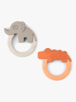 Babylegetøj|DoneByDeer Done By Deer Deer Friends Bideringe 2-pak, Papaya/Sand