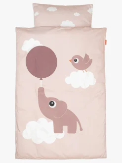 Sengetøj|DoneByDeer Done By Deer Elphee Sengesæt 100 x 140, Pink Lyserød/Hvid