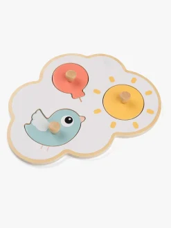 DoneByDeer Spil & Puslespil-Done By Deer First Peg Happy Clouds Puslespil, Color mix